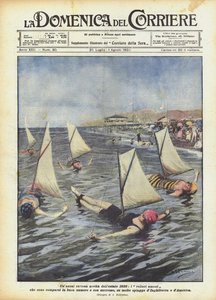 En mycket märklig nyhet från sommaren 1920, de mänskliga segelfartygen som har dykt upp i gott antal och med?