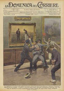 Gjorde en galen man som gick runt på Louvrens gallerier i Paris helt plötsligt? av Achille Beltrame