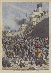 Mot det nya kriget, landsättningen av de anglo-franska trupperna i Thessaloniki