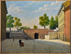 Porta Bologna i Modena (olja på duk) av Achille Boschi