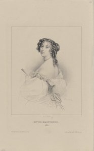 Françoise dAubigné, Marquise de Maintenon 1635-1719, 1830-1840-talet. av Achille Devéria