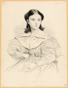 Porträtt av Mademoiselle Pacini av Achille Devéria
