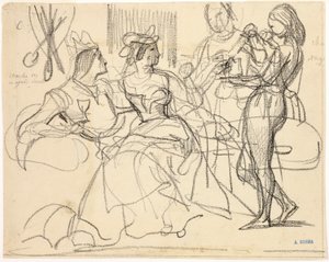 Studie av Achille Devéria
