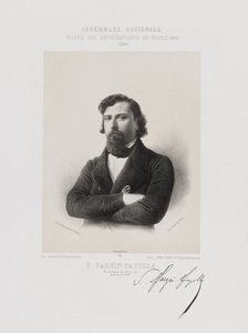 Nationalförsamlingen, galleriet för folkets representanter - Jules André Sébastien Fargin-Fayolle (Allier) av Achille Devéria