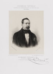 Nationalförsamlingen, galleriet för folkets representanter - Toussaint Bravard (Puy-de-Dôme) av Achille Devéria