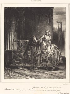 Jeanne av Bourgogne av Achille Devéria