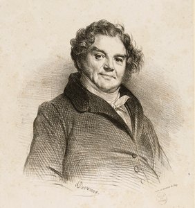 Porträtt av Eugène Vidocq (1775-1857), äventyrare och chef för säkerhetspolisen. av Achille Devéria