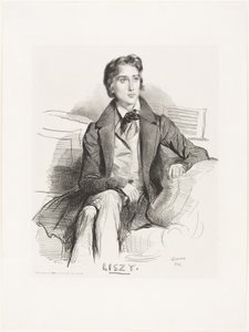Porträtt av Franz Liszt av Achille Devéria