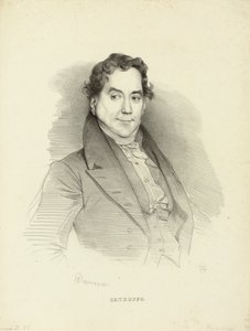 Porträtt av sångaren och kompositören Gioseffo Catrufo 1771-1851, 1830. av Achille Devéria