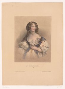 Porträtt av Louise de La Valliere Miss de Lavallière, 1667 (titel på objekt) av Achille Devéria