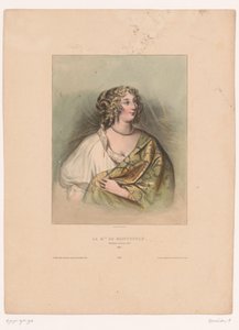 Porträtt av Madame de Montespan La M.ise de Montespan, älskarinna till Ludvig XIV, 1667 (titel på objektet) Famous Women (serietitel) av Achille Devéria