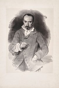 Självporträtt, 1800-talets andra kvartal. av Achille Devéria