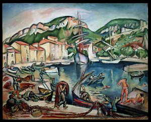 Ciotats hamn (olja på duk) av Achille Emile Othon Friesz
