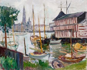 Yachtbassäng i Sainte-Anne, Antwerpen av Achille Emile Othon Friesz