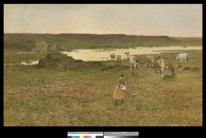 Betesmark på dalen, 1906 av Achille Formis Befani