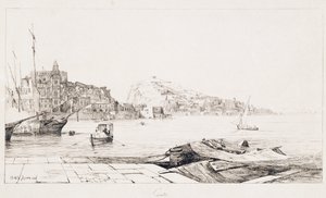 Hamn vid Gaeta av Achille Gigante
