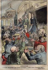 Dreyfus-fodral - Nyutgivning - Barabbas We Want!... Omtryckt Barabbas Latro - Illustration av Achille Lemot (1846-1909) - 