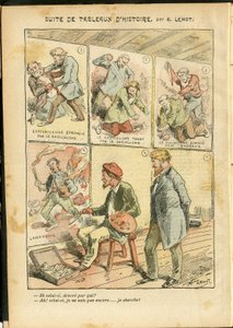 Illustration av Achille Lemot (1846-1909) i Le Pelerin, 20/05/06 - Svit med historiska målningar - anarkistisk anarkism, radikalism, konst, revolution, opportunism, osäker, socialism - målare konstnärer av Achille Lemot