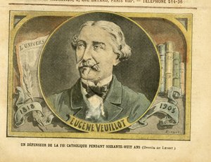 Illustration av Achille Lemot (1846-1909) i Le Pelerin, 01/10/05 - En försvarare av den katolska tron i sextioåtta år - Press/Media, Religion Faith, L