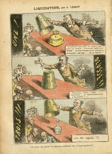 Illustration av Achille Lemot (1846-1909) i Le Pelerin, 23/06/07 - Likvidation - Spel, Religion Tro, Silver, Katolsk katolicism - Miljarder församlingar - Honneteau av Achille Lemot