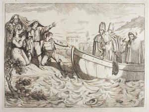Landstigning vid Tibern av Achille Pinelli