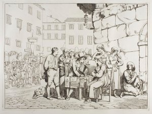 Författaren på Piazza Montanara av Achille Pinelli