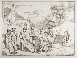 Välgörenhetsarbetare på Campo Vaccino av Achille Pinelli