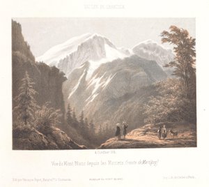 Utsikt över Mer-de-Glace-glaciären La Mer de glace et le Montanvert (titel på objekt) Memory of Chamonix-Mont-Blanc (serietitel) Museum du Mont-Blanc (serietitel på föremål)