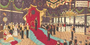 Syn på utfärdandet av statskonstitutionen i statskammaren i..., 2 mars 1889 Meiji 22.