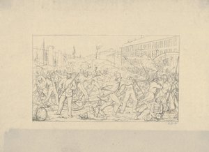 Slaget i Baltimore, 19 april 1861 från Confederate War Etchings, 1861-63.