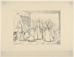 Erbjudande av klockor som ska kastas in i kanoner från Confederate War Etchings, 1861-63. av Adalbert John Volck