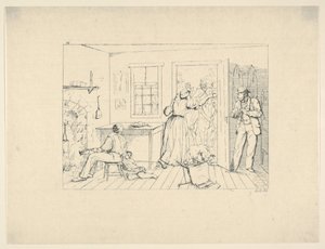 Slavar som döljer sin mästare för ett sökparti från konfedererade krigsetsningar, 1861-63. av Adalbert John Volck