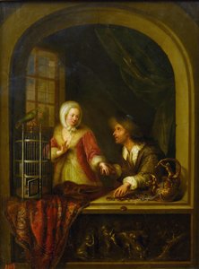 Förföraren par Braun, Adam (1748-1827). Olja på duk av Adam Braun