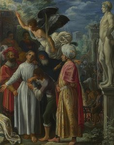 Saint Lawrence före hans martyrdöd. Omkring 1600-01 av Adam Elsheimer