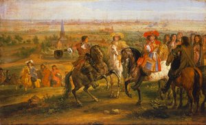 Erövring av Lille av Ludvig XIV, 28 augusti av Adam Frans van der Meulen