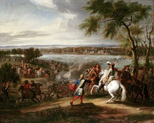 Kung Ludvig XIV av Frankrike korsar Rhen, 12 juni 1672
