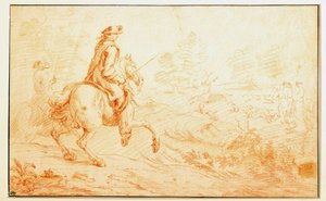 Sanguine-hjortjakt av Adam Van der Meulen (1632-1690) 1600-talets Paris, Louvren av Adam Frans van der Meulen