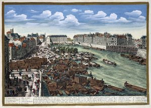 Le Pont Marie efter dess rekonstruktion - i "" Paris" av Perelle
