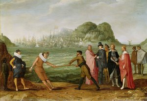 Allegori om holländarnas seger över den spanska flottan vid Gibraltar den 25 april 1607, ca 1615-30