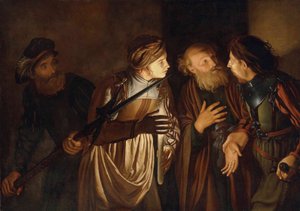 The Denial of Saint Peter (olja på duk)