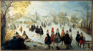 Les skaters Målning av Adam Van Breen (1599-1665) 1600-talets sön. 0,35x0,65 m