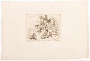 Juda ger Tamar sin signetring Tamar et Judas (titel på objekt) Sex tryck efter teckningar av Rembrandt, förvarade i Hofbibliothek i Wien (serietitel) Sex estampes gravées d