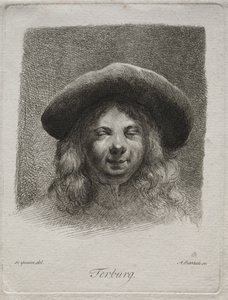Porträtt av Gerard Terborch av Adam von Bartsch