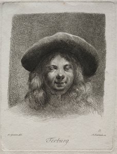 Porträtt av Gerard Terborch. av Adam von Bartsch