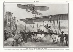 Nästan olycka på Hendon Aerodrome, 1913.