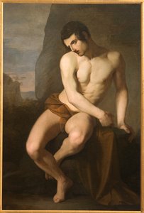 Naken man (Prometheus) (olja på duk)