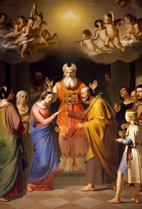 Jungfruns äktenskap, av Adeodato Malatesta (1806-1891), San Giuseppe (St Joseph) kyrka, Bologna, Emilia-Romagna. Italien