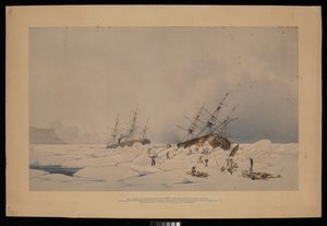 H.M.S. Phoenix och Breadalbane i det ögonblick då den senare krossades och sjönk... av Admiral Edward Augustus (after) Inglefield