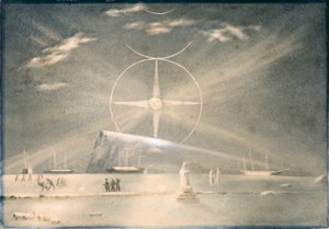 Para Selance eller Arktisk måne, ca 1850-51 (akvarell) av Admiral Pelham Aldrich