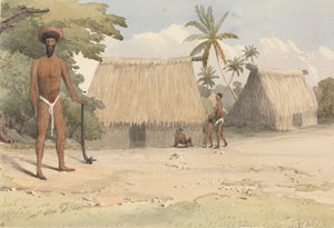 "Feejee hårfrisering; från en av Tanoas yngre söner, 7 oktober 1849 [Fiji] av Admiral Sir Edward Gennys Fanshawe